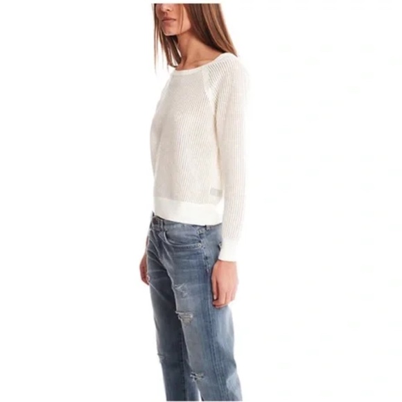 RAG & BONE The Shelby Pullover In Vanilla Perforated Raglan Sleeves New York XS - Picture 1 of 17